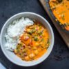 Roasted Red Pepper, Chickpea & Spinach Curry (Vegan)