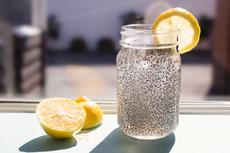 Lemon And Chia Water To Eliminate The Accumulated Fat