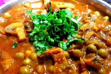Tasty Vegan Recipe: Matar Masala with Green Peas & Mushrooms
