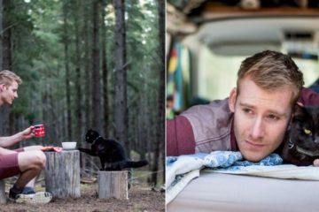 Guy Quits His Job & Sells Everything He Has to Travel with His Cat