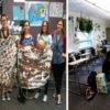 High School Students Help the Homeless by Transforming Plastic Bags into Blankets