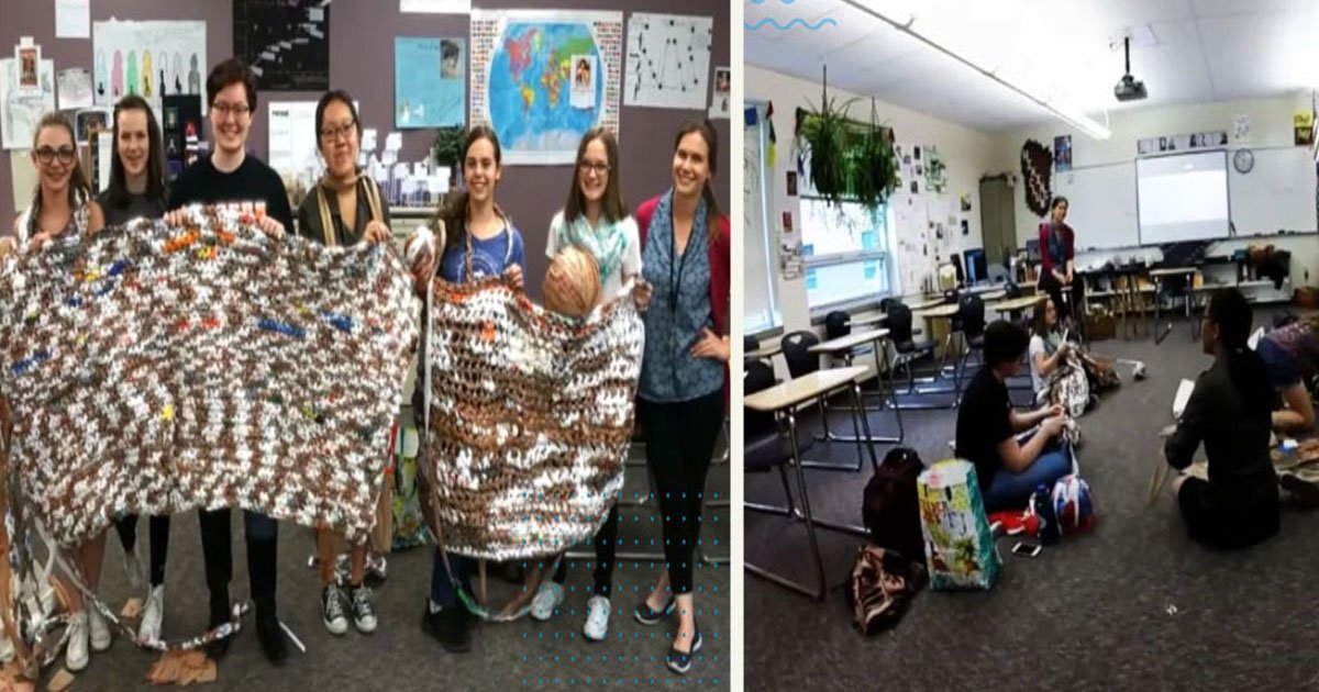 High School Students Help the Homeless by Transforming Plastic Bags