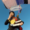 This Skydiver Got Hungry while 2000 Feet in the Air, She Gets a Pizza Delivery