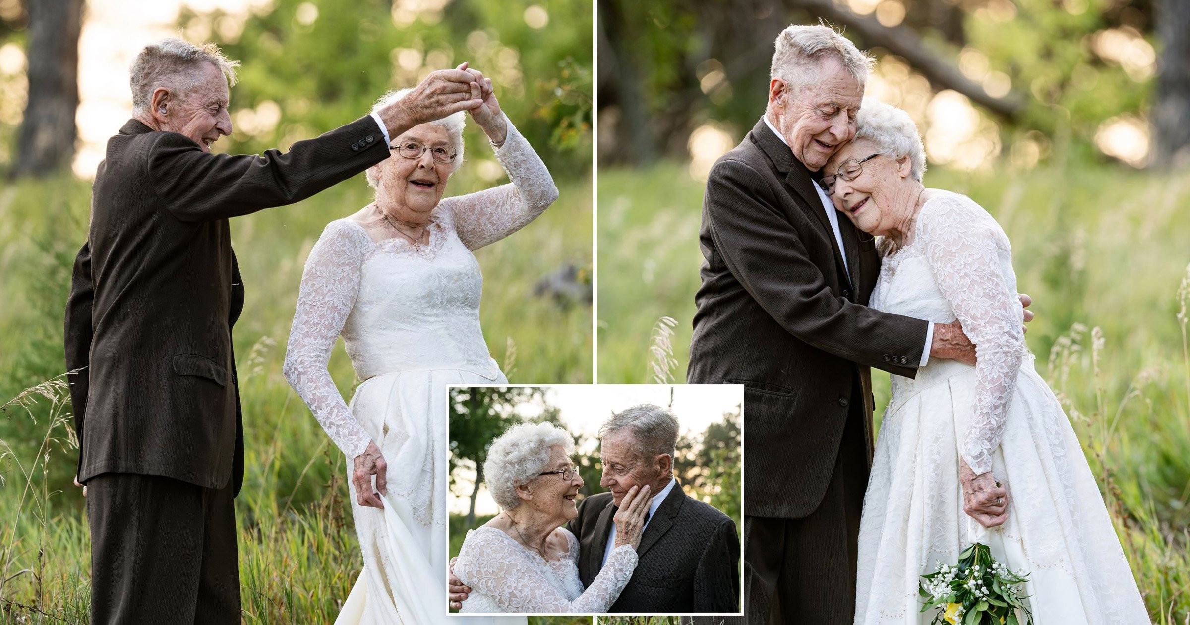 Couple Celebrates Their 60th Wedding Anniversary Wearing Their Original