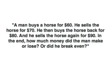 Seemingly Simple Horse Riddle Is a Real Head Scratcher