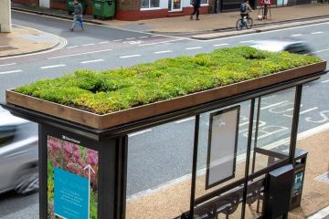 Leicester Is Turning Its Bus Stops into Green Roof Pollinator Gardens for Bees
