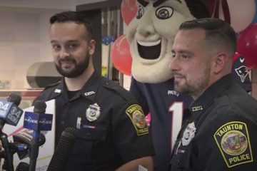 Police Officers Buy a Kid a New Bike-Dunkin’ Rewards Them with Tickets to a Big Game