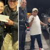 Police Officers from Oceanside PD Handing Out Money at the Gas Station as Part of their Act of Kindness Program